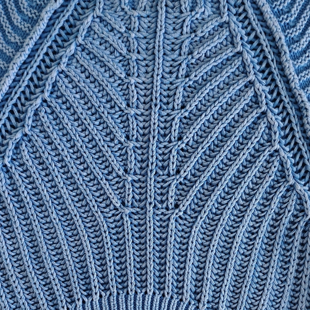 Free People Periwinkle Cable Knit Turtleneck Sweater - Picture 4 of 12